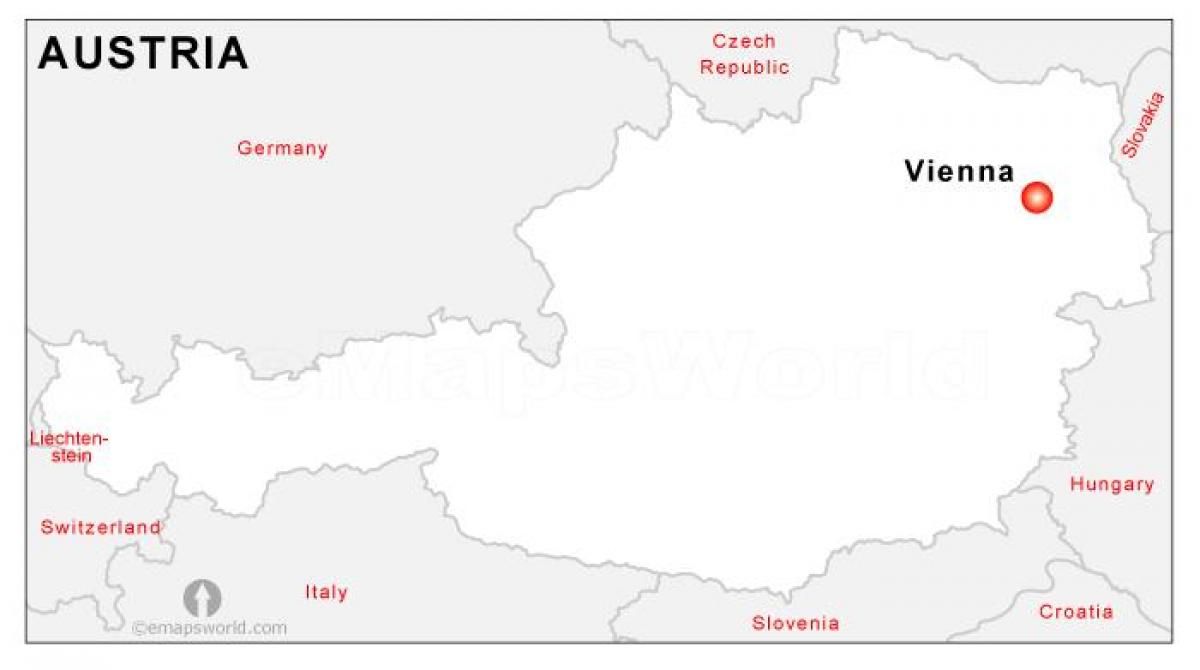 Mapa Austriako hiriburua