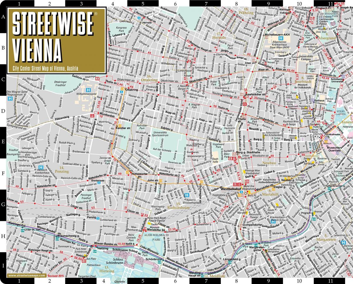 Mapa streetwise Vienako