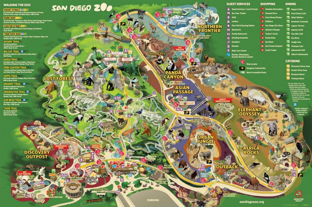 Mapa Vienako zoo