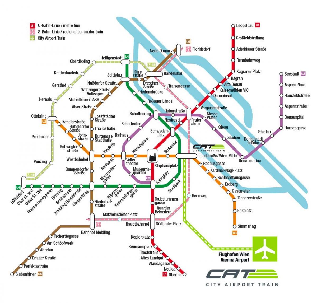 katu city aireportua tren Vienako mapa