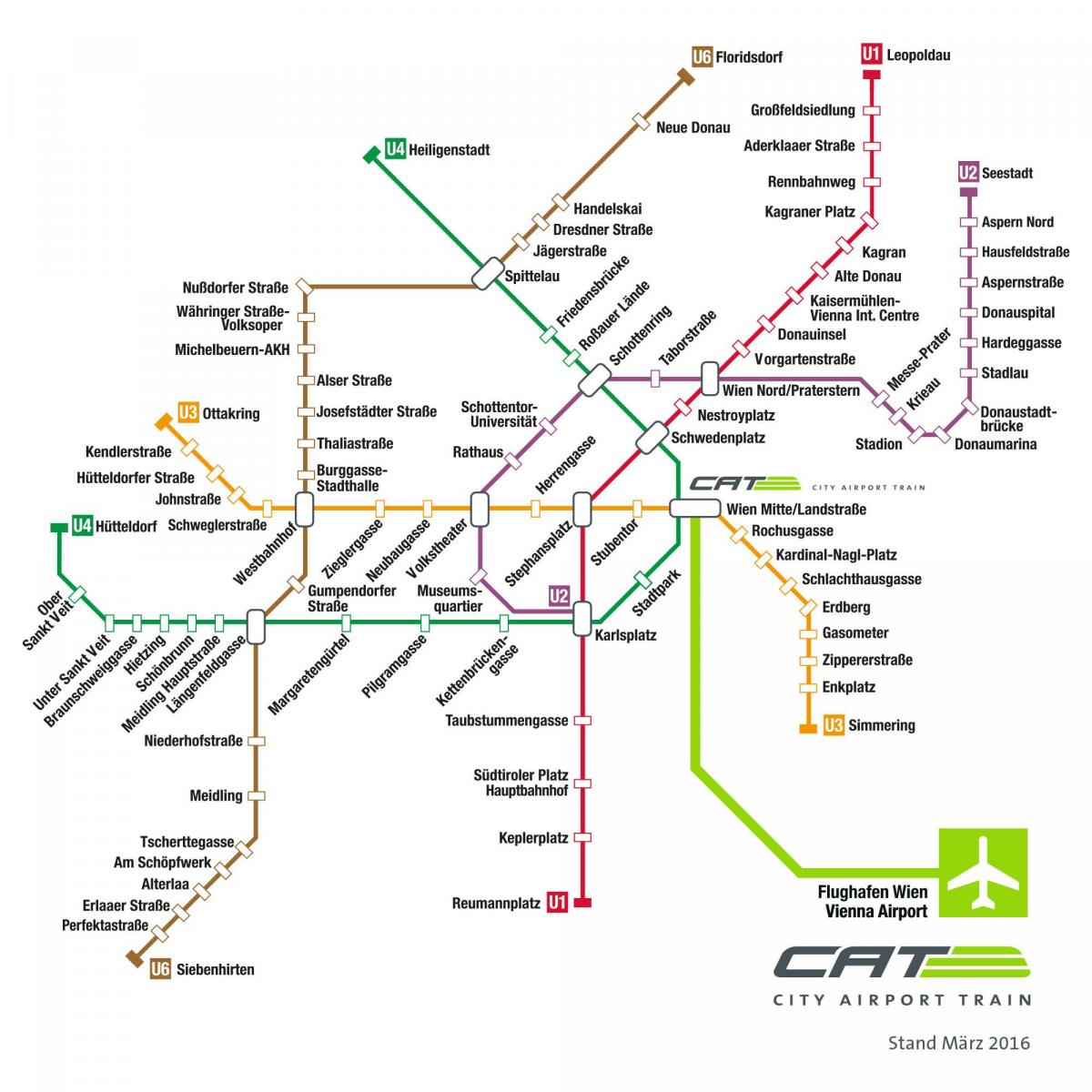 Vienako aireportua, tren geltokia mapa