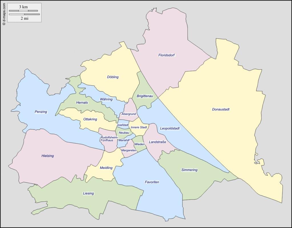 Vienako area mapa