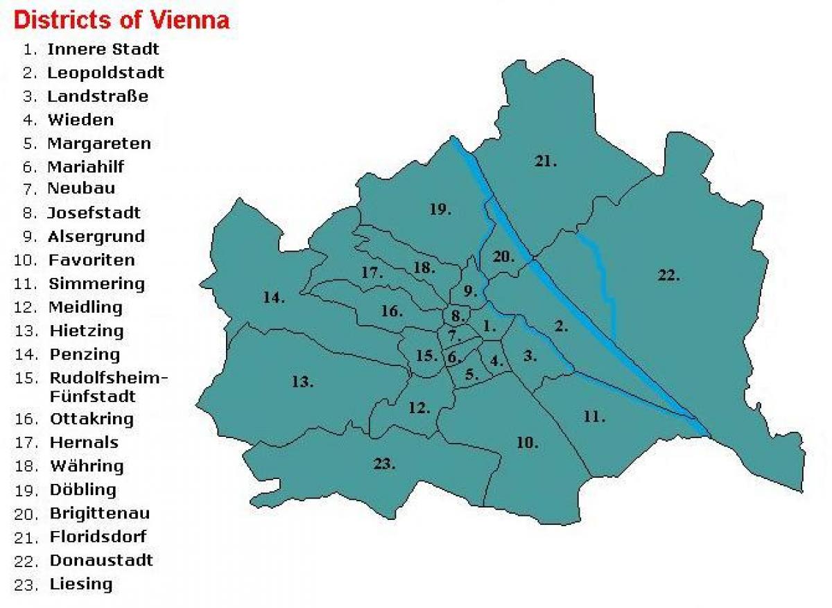 Wien eskualdeen mapa