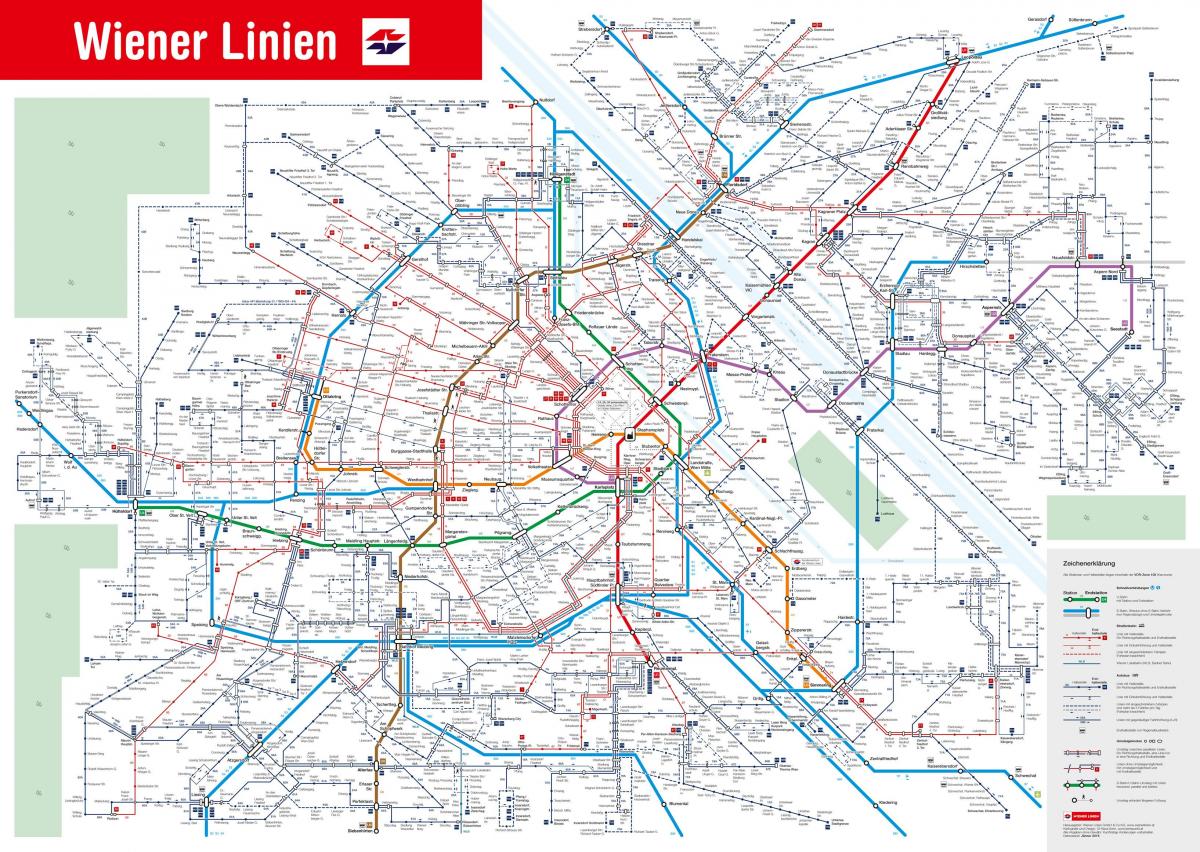 mapa Vienako garraio publikoaren sistema