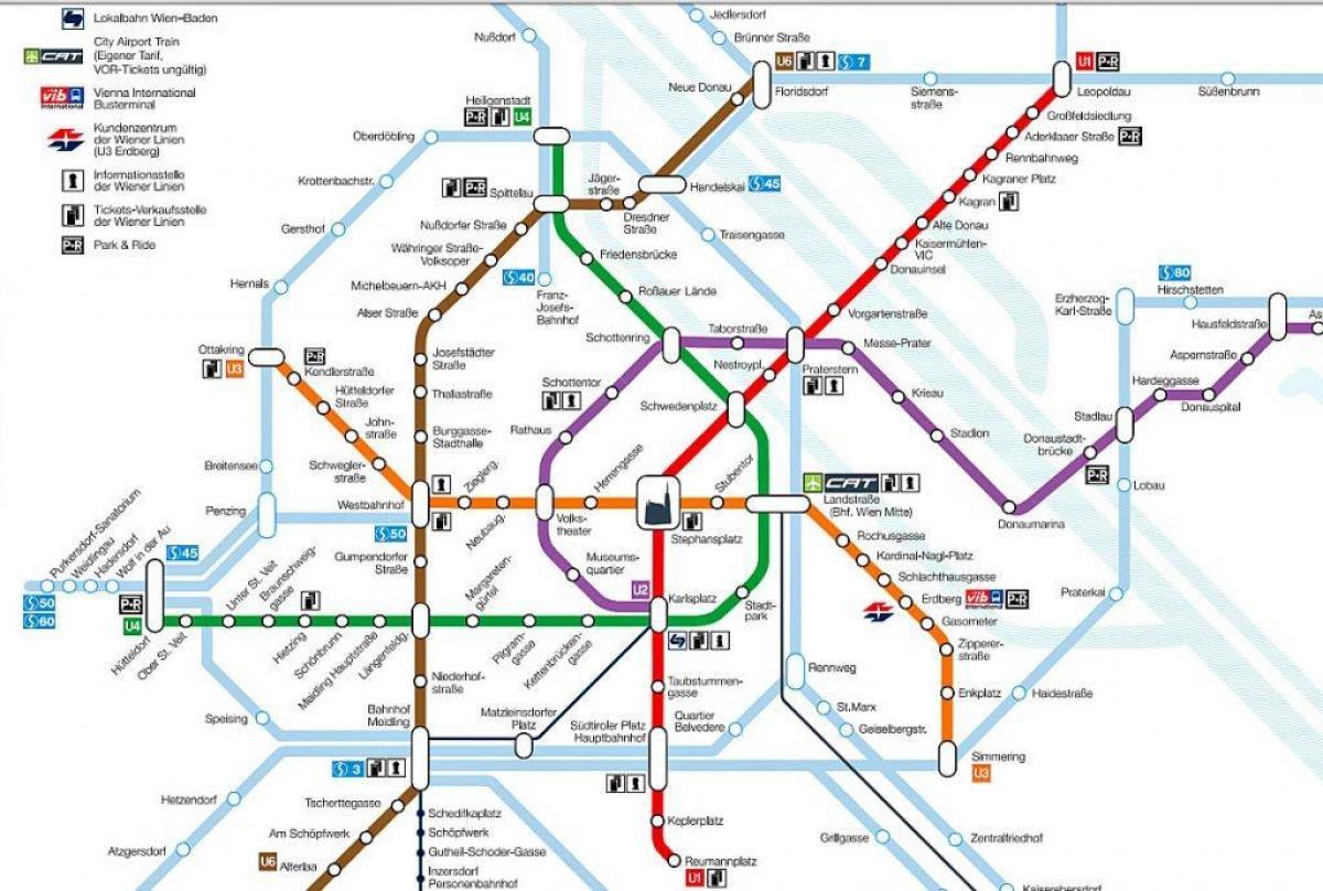Wien metroa mapa