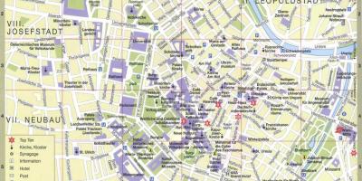 Viena hiriko turismo mapa