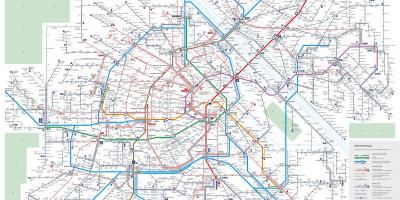Mapa Vienako garraio publikoaren sistema
