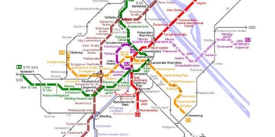 Mapa Vienako tranbia